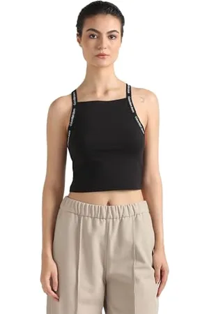 Calvin Klein Jeans Damska koszulka z elastycznymi paskami z logo Inne dzianina, , XL