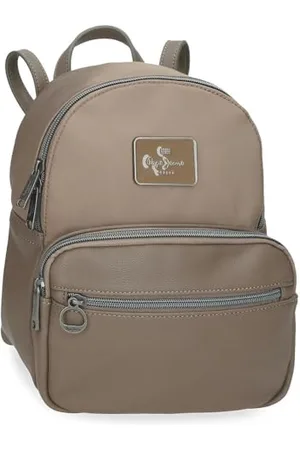 Pepe Jeans Christine Plecak na co dzień Beżowy 20x25,5x10 cm Poliester z Detalami ze sztucznej skóry by Joumma Bags, , Talla única, plecak na co dzień