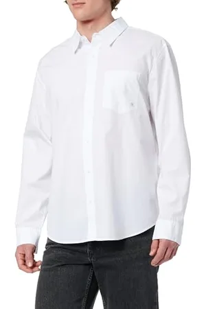 Calvin Klein CK JEANS Męska koszula LS POPLIN CLASSIC LV040QM160, biała (brylantowa biel), L, , L