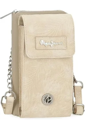 Pepe Jeans Jana Torba na ramię Torba na ramię Beżowy 11x20x4 cm Poliester z Detalami ze Sztucznej Skóry by Joumma Bags, , Talla única, Torba na ramię