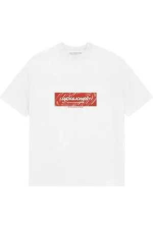 JACK & JONES Jcorecharge Front Print SS Crew Neck Fst, , XXL