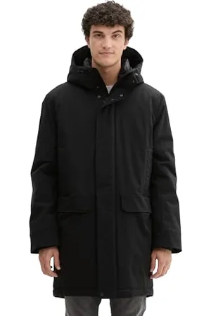 TOM TAILOR Męskie 1044634 Parka, 29999-Black, M, , M