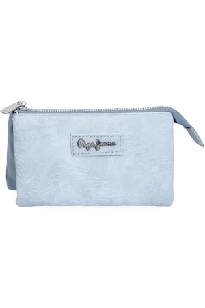 Pepe Jeans Jana Trójkomorowy Portfel 17,5 x 9,5 x 2 cm Poliester z Detalami ze Sztucznej Skóry by Joumma Bags, , Talla única, Portfel z trzema przegródkami