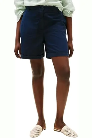 Tommy Hilfiger Damskie CRV CO BLEND GMD CHINO SHORT WW0WW46084, niebieskie, 48, , 48