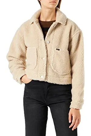 Lee WHITELISTED Damska kurtka Cropped Sherpa, ecru, XXL