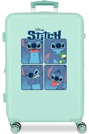 Disney Joumma Adorable Stitch Walizka Średnia Niebieska 46 x 65 x 23 cm Twardy 3 kg Zamek szyfrowy z boku ABS 3 kg 56LExtensible, , Talla única, średnia walizka