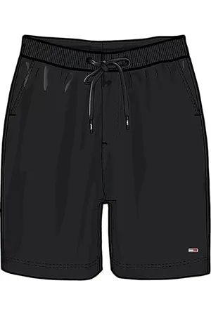 Tommy Hilfiger Męskie spodenki dresowe TJM S FLAG BEACH SHORT EXT, czarne, XL, , XL