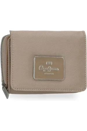 Pepe Jeans Christine Portfel z portmonetką Beżowy 10x8x3 cm Poliester z Detalami ze sztucznej skóry by Joumma Bags, , Talla única, Portfel z portfelem
