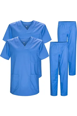 MISEMIYA Pack * 2 Pcs - CASACA Y PANTALÓN SANITARIOS UNISEX UNIFORMES SANITARIOS MÉDICOS 2-817-8312 - XL