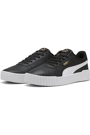 PUMA Damskie trampki Carina 3.0, czarno-białe złoto, 3,5 UK, Czarny Biały Złoto, 36 EU