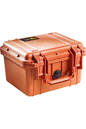 Peli 1300 Odporna na wstrząsy skrzynia ochronna, wodoszczelna i pyłoszczelna (IP67), pojemność 6 l, wyprodukowana w USA, bez pianki, pomarańczowa