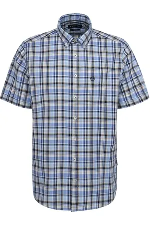 Bugatti Męska koszula Button-Down z krótkim rękawem, nowoczesny krój, , S