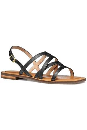 Geox Damskie sandały D Sozy QC A Slide, czarne, 41 EU, , 41 EU