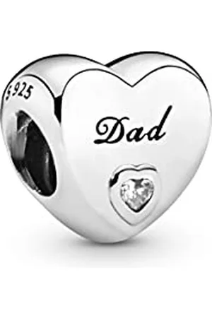 PANDORA Charm "Dad-Herz" Silber Zirkonia 796458CZ