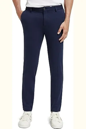 Scotch&Soda Mott Slim Fit Chino Yarn-Dyed, Blue/Night Check 7134, 30W / 34L