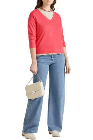 Benetton Koszulka z dekoltem w serek M/L, , M