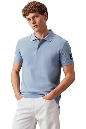 Calvin Klein Jeans Męska koszulka polo z odznaką, , XXL