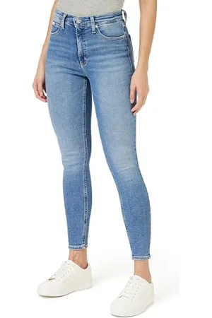 Calvin Klein Jeans Damskie spodnie do kostki z wysokim stanem, , 36W