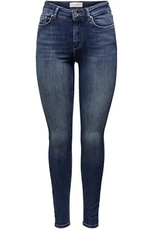 ONLY Damskie dżinsy ONLBLUSH MID SK ANK RAW DNM REA19 TLL, Medium Blue Denim, M/34, , (M) W / 34L