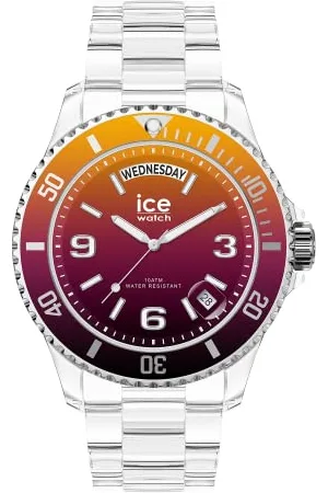 Ice-Watch ICE clear sunset Fire - Gemengd veelkleurig horloge met transparante kunststof band - 021437 (Medium)