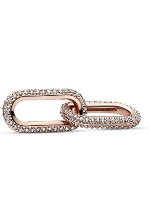 PANDORA ME Pavé Doppelter Styling-Link aus rosévergoldeter Metalllegierung, mit Cubic Zirkonia verziert, aus der Me Collection, 789660C01