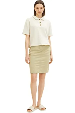 TOM TAILOR Damski Spódnica Basic z paskiem 1031395, , 46