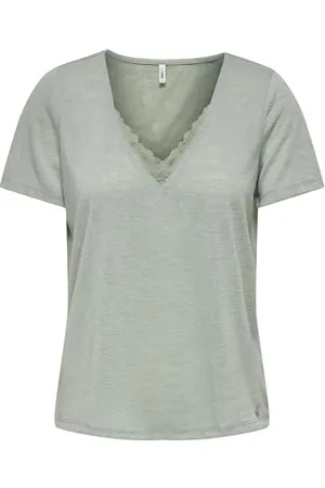 ONLY Onlzola Life S/S V-Neck Lace Top JRS, , L