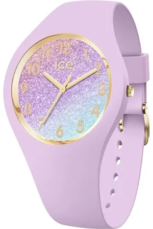 Ice-Watch ICE glitter Lilac cosmic - damski zegarek z plastikowym paskiem - 022570 (Mały -)