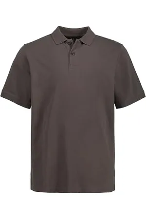 JP 1880 Męska koszulka polo, Basic, z rękawami do łokci 8XL, kolor szary (Oxide Gray), L