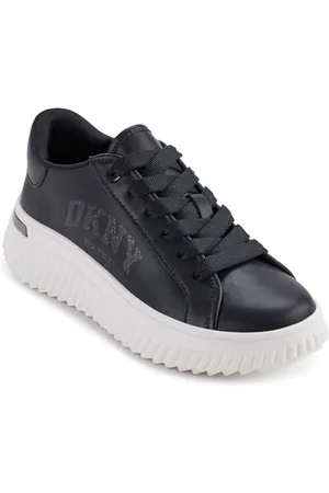 DKNY Damskie buty sportowe Larissa-Lace Up Platform, czarne, rozmiar 37 EU, , 37 EU