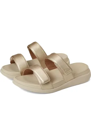 FitFlop Damskie sandały F-Mode GO regulowane płaskie sandały dwupaskowe, , 4 UK, , 37 EU