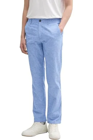 TOM TAILOR Męskie spodnie chinosy z zawartością lnu, , 36W / 34L
