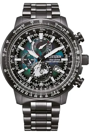 Citizen Męski wielofunkcyjny zegarek Eco-Drive z paskiem ze stali nierdzewnej BY3005-56E