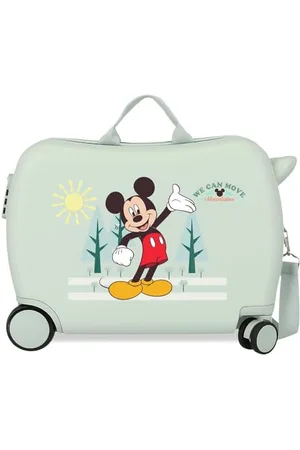 Disney Joumma Walizka dziecięca Mickey i Minnie zielona 50 x 38 x 20 cm sztywna 1,8 kg zamek szyfrowy z boku ABS 1,8 kg 38 l bagaż podręczny, , Talla única, walizka dziecięca