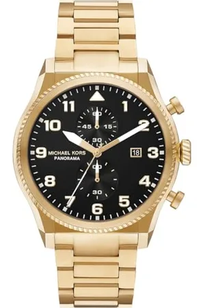 Michael Kors Panorama Męski Zegarek, mechanizm kwarcowy z paskiem ze stali nierdzewnej lub skóry