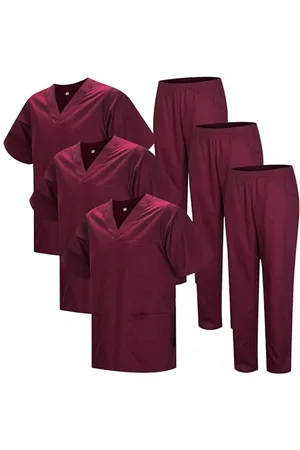 MISEMIYA Opakowanie * 3 zestawy - Uniform sanitarny unisex MEDICAL SANITARY UNIFORMS SANITARY SETS 3-817-8312 - L