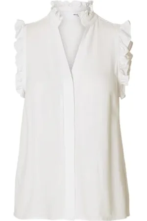 SELECTED Slfviva Sl Sun Ruffle Top Noos, , 36