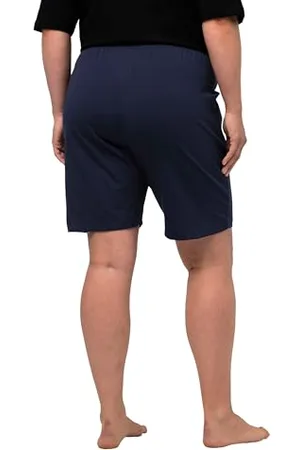Ulla Popken Damskie szorty z dżerseju, kieszenie, elastyczny ściągacz bermudy, , 36W / 32L