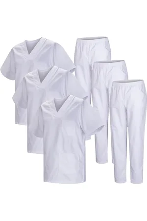 MISEMIYA Opakowanie * 3 zestawy - Uniform sanitarny unisex MEDICAL SANITARY UNIFORMS SANITARY SETS 3-817-8312 - XS