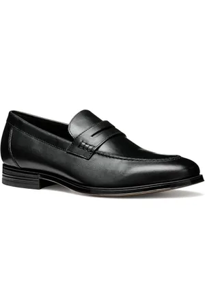 Geox Męskie U Rezzonico A Loafer, czarne, 42 EU, , 42 EU