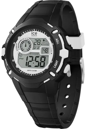 Ice-Watch ICE digit explorer Black white - Chłopięcy zegarek (mieszany) z silikonowym paskiem - 023265 (Mały)