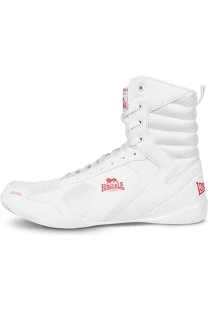 Lonsdale London Unisex HESKIN Buty bokserskie, białe/czerwone, 44 EU, , 44 EU