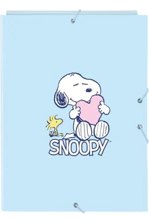 Safta SNOOPY LOVE teczka Folio z 3 klapkami, idealny dla dzieci w różnym wieku, wygodny i wszechstronny, jakość i wytrzymałość, 26 x 36,5 cm, , M, Casual