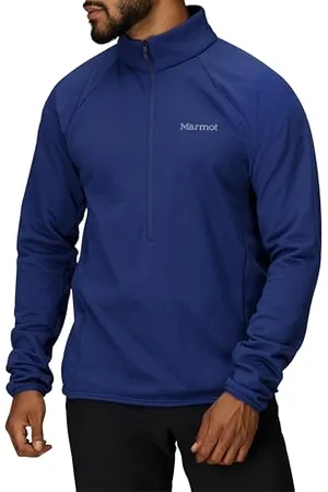 Marmot Meżczyzni Leconte Fleece 1/2 Zip, Ciepła Kurtka Polarowa, Zapinana na Zamek 1/2, Oddychająca, Odporna na Wiatr, z Możliwością Spakowania, na Wędrówki i na Narty, Twilight Blue, XXL
