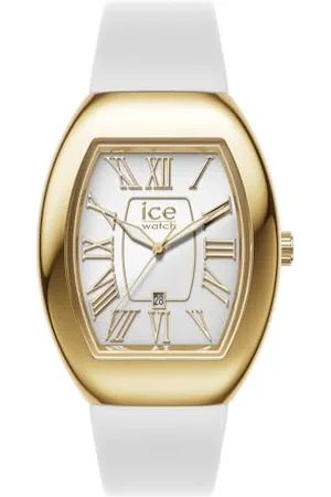 Ice-Watch ICE boliday Dome Metal White gold - Złoty damski zegarek z silikonowym paskiem - 024049 (Mały)