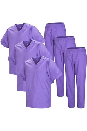 MISEMIYA Opakowanie * 3 zestawy - Uniform sanitarny unisex MEDICAL SANITARY UNIFORMS SANITARY SETS 3-817-8312 - M