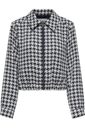 ONLY ONLKIMMIE Life Bomber Jacket CC OTW kurtka damska, ombre Blue/Checks:Cloud Dancer, M, , M