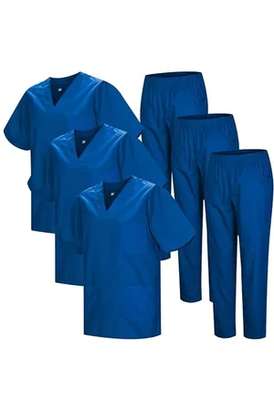 MISEMIYA Opakowanie * 3 zestawy - Uniform sanitarny unisex MEDICAL SANITARY UNIFORMS SANITARY SETS 3-817-8312 - XS