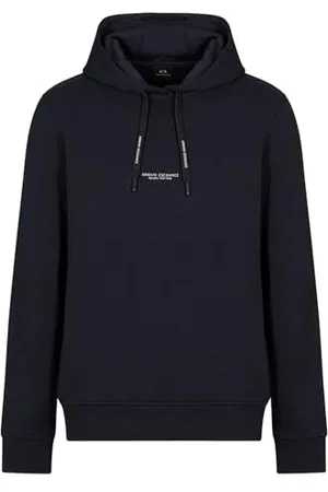 Armani Exchange Męska bluza z kapturem i logo z przodu i tyłu, , XXL