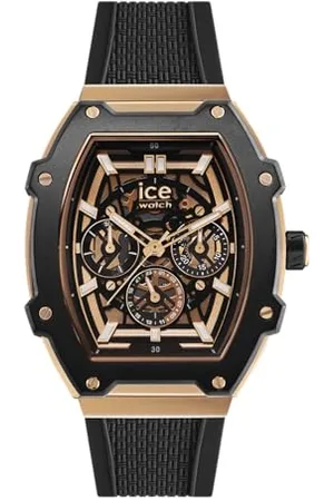 Ice-Watch ICE boliday Black rose-gold skel Steel - Męski zegarek z silikonowym paskiem - 024370 (Średni)